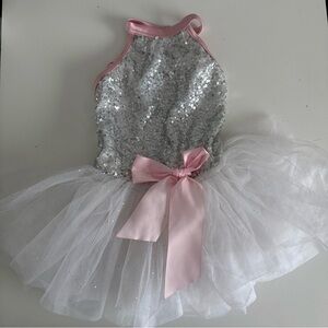 Weissman dance costume girl. Sequin top with attached tutu. Size small child